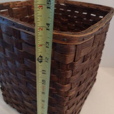 Splint Wood Square Basket
