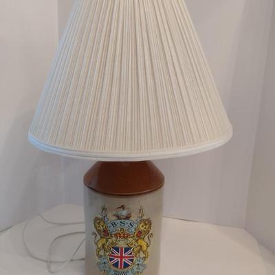 Pottery Two Tone British Ship Services Jug with Lamp Attachment