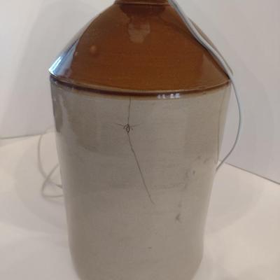 Pottery Two Tone British Ship Services Jug with Lamp Attachment