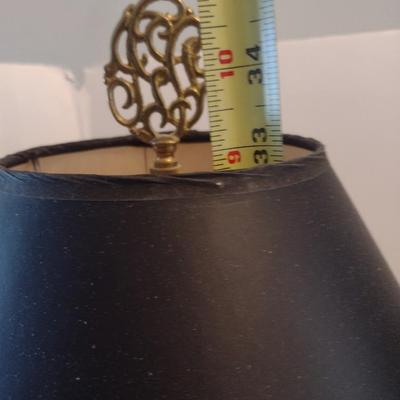 Pair of Brass Finish Candlestick Design Table Lamps