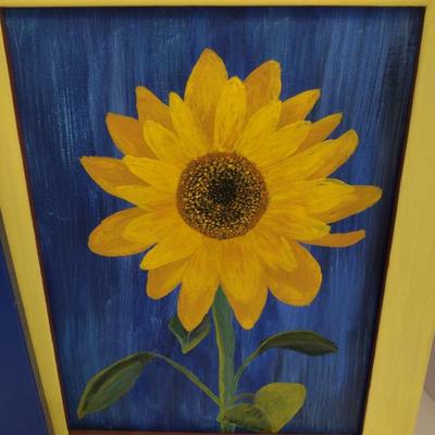 Pair of Original Framed Art Pieces by Local Artist