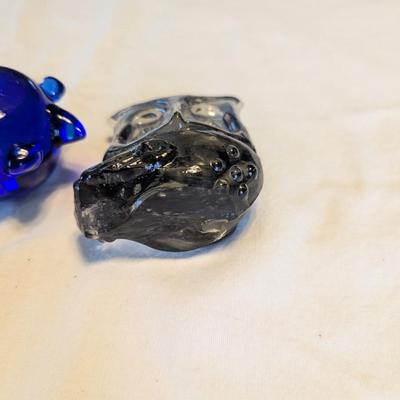 Glass Turtle and Owl