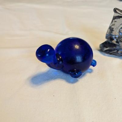 Glass Turtle and Owl