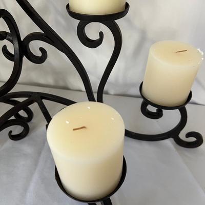 Iron Candle Holder Stand With Extra Candles (DR-RG)