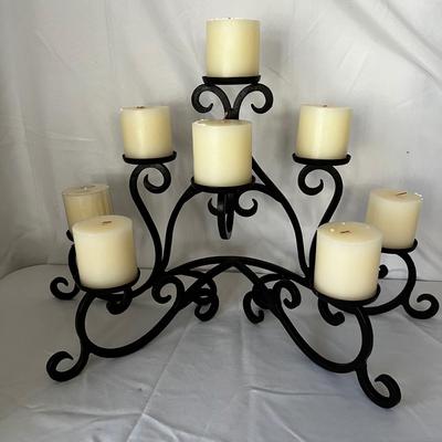 Iron Candle Holder Stand With Extra Candles (DR-RG)