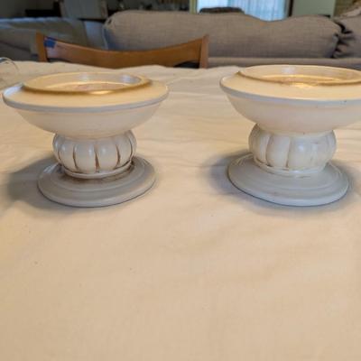 A Nice Variety of Pillar Candles and Holders