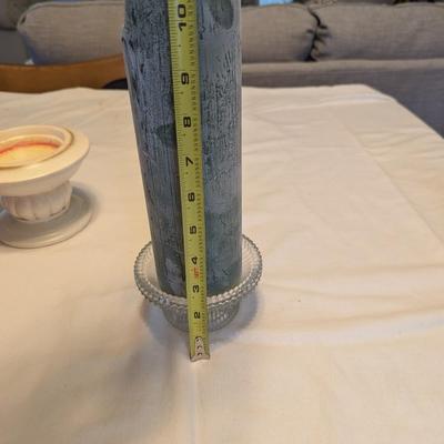 A Nice Variety of Pillar Candles and Holders