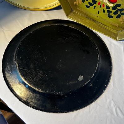 Hand Painted Large Metal Trays (K-RG)