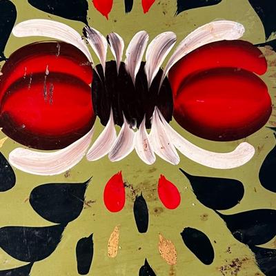 Hand Painted Large Metal Trays (K-RG)