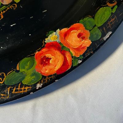 Hand Painted Large Metal Trays (K-RG)