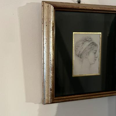 Portrait of a Young Woman in Shadow Box Style Frame (D-RG)