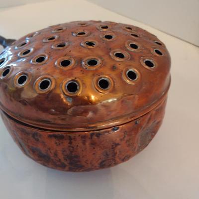 Antique Copper Bed Warming Pan