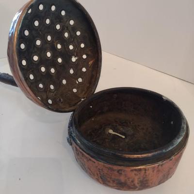 Antique Copper Bed Warming Pan