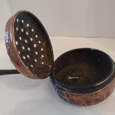 Antique Copper Bed Warming Pan