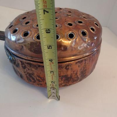 Antique Copper Bed Warming Pan