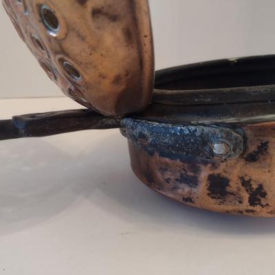 Antique Copper Bed Warming Pan