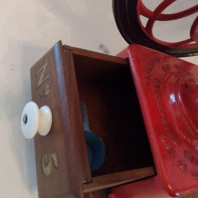 Antique Cast Iron #5 Enterprise Coffee Bean Grinder in Working Condition