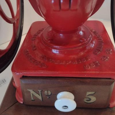 Antique Cast Iron #5 Enterprise Coffee Bean Grinder in Working Condition
