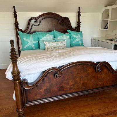 Sale Photo Thumbnail #157: Ashley Signature Design king bed; with mattress; head 77.5" x 84", foot 50" x 84"; good condition; also available as frame only
