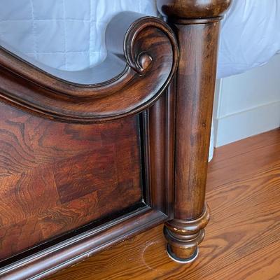 Sale Photo Thumbnail #161: Ashley Signature Design king bed; with mattress; head 77.5" x 84", foot 50" x 84"; good condition; also available as frame only