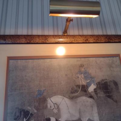 Yuan Dynasty Art Print by Zhao Mengfu 'Tribute Horses' Framed with accent Light