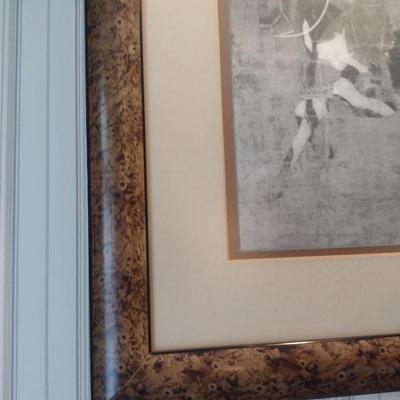 Yuan Dynasty Art Print by Zhao Mengfu 'Tribute Horses' Framed with accent Light