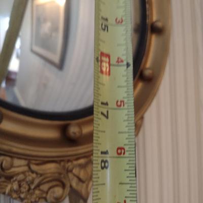 Vintage American Federal Eagle Giltwood Convex Wall Mirror