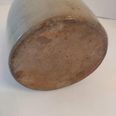 Antique Ottman Bro's & Co. Salt Glaze Pottery Jug with Cobalt Blue Foliate Motif Fort Edward, NY