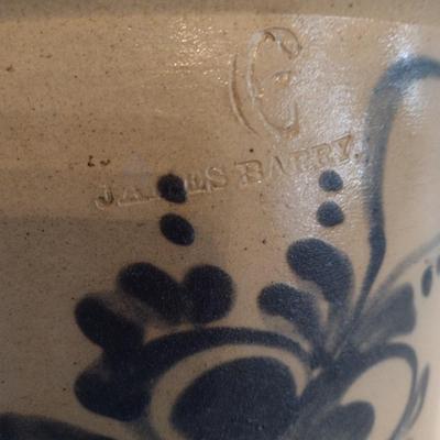 Antique Salt Glaze Stoneware Pottery Crock Possible Fort Edward, NY Origin