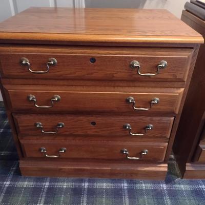 Double Drawer Wood Finish Office Filing Cabinet Choice A