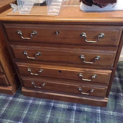 Double Drawer Wood Finish Office Filing Cabinet Choice B