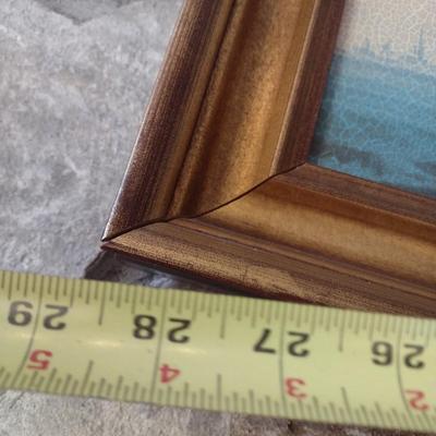 Framed Art Three Mast American Clipper Ship