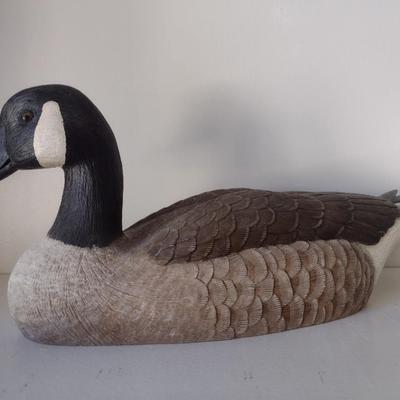 Hand Carved and Painted Wood Duck Decoy by Mark Carroll 1988