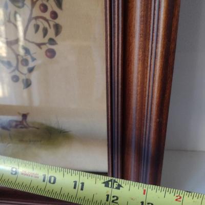 Jean Henry Tree of Life with Birds and Deer Print Framed