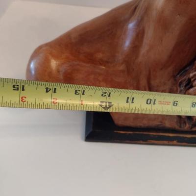 Large Beth Gore Clay Pottery Bust Sculpture of Girl in Bonnett Rodin Inspiration 1981