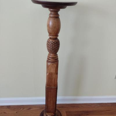 Shaped Wood Post Fern Stand