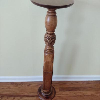 Shaped Wood Post Fern Stand