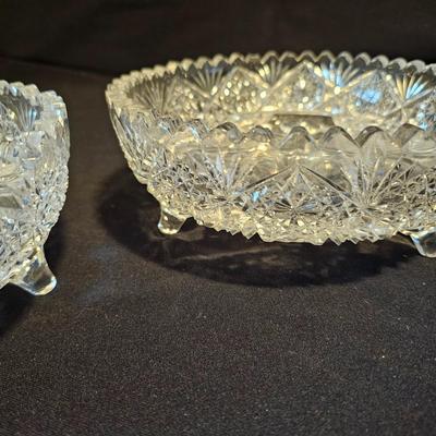 Assortment of American Brilliant Cut Lead Crystal Glass Pieces (LR-JS)