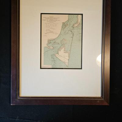 Vintage Chart of Cape Fear River & Port of Wilmington, N.C. (D-JS)