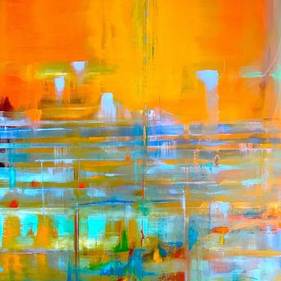 "Neptunian coast"- Acrylic on canvas