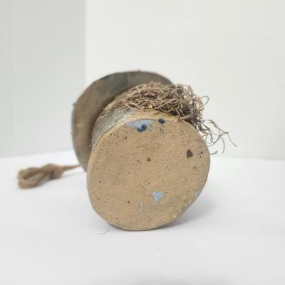 Handmade Ceramic Birdhouse With Heart Window Rustic Folk Art Garden Decor Clay Hanging House