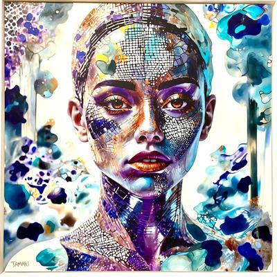 "Sagol"- Mixed Media on PVC (framed)