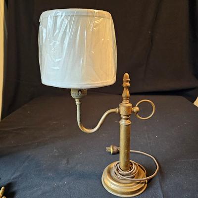 Brass Desk Lamp, Candlesticks & More Items (LR-JS)