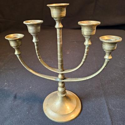 Brass Desk Lamp, Candlesticks & More Items (LR-JS)