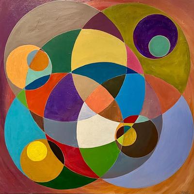 "Mingeling Physics" - Acrylic on canvas