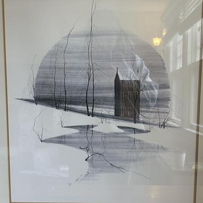 Framed Limited Edition P. Buckley Moss Print (B2-SF)