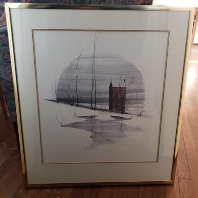 Framed Limited Edition P. Buckley Moss Print (B2-SF)