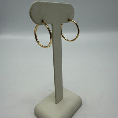 Gold Hoop Earrings 14K (ST-SS)