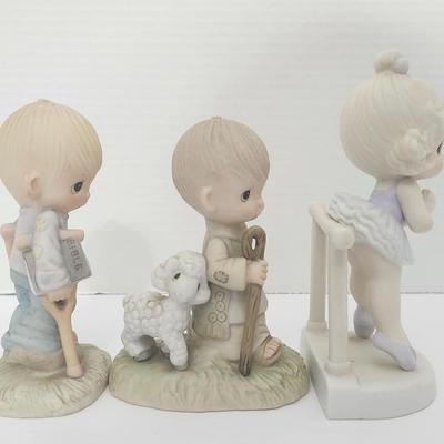 Precious Moments Enesco Figurine Trio He Watches Over Us All He Leadeth Me Lord Keep Me On My Toes