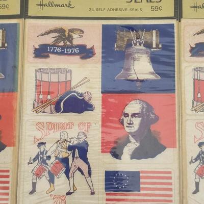 Hallmark 1976 Bicentennial Spirit of ’76 Seals Lot of 3 Packs 24 Count Each USA Patriotic